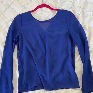 Chic Blue Blouse with Elegant Design